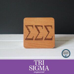 Sigma Sigma Sigma Greek Letters (Set of 4 Coasters)